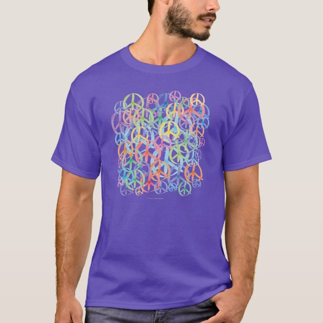 Fredssymboler Art Tee Shirt (Framsida)
