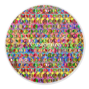 Fredssymboler för flera färgader, mönster Thunder_ Knopp