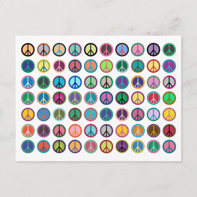 Fredssymboler i Färg Vykort (Framsida)
