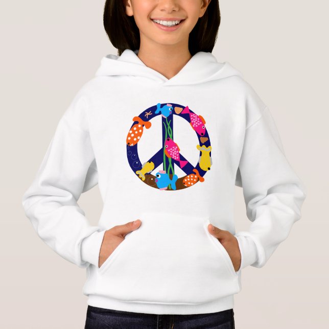 Fredssymbolfiskar T Shirt (Framsida)