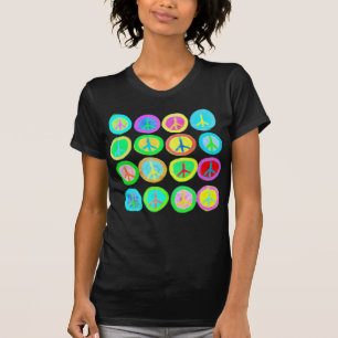 Fredstecken Abstrakt Art till Bära T Shirt