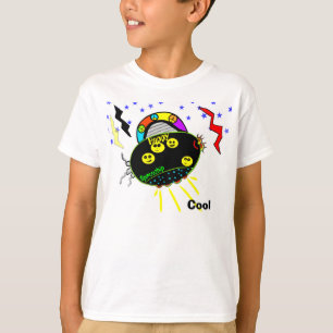 Fredstecken Ansikte Spacesship T-Shirt