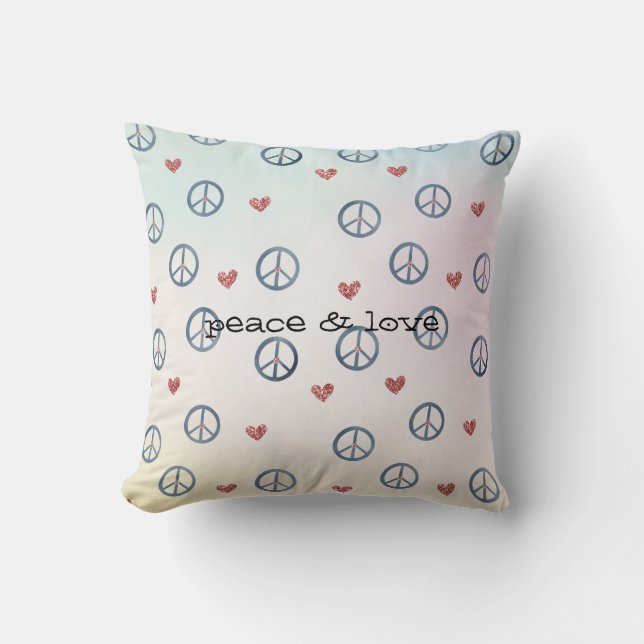 Fredstecken av Gult med  av vattenlevande Rosa Tie Kudde (Framsida)