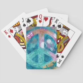 Fredstecken Beach Abstrakt Teal Rosa Hippie Boho Casinokort