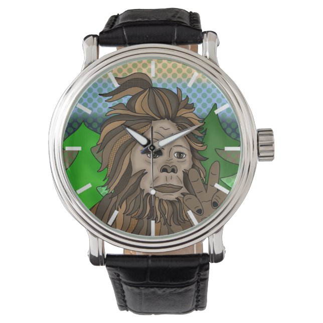 Fredstecken Bigfoot Sasquatch Armbandsur (Framsida)