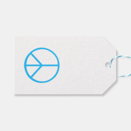 Fredstecken Blå Modern Minimalistisk Presentetikett