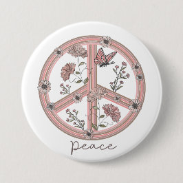 Fredstecken Boho Blommigt Butterfly Girly Retro Da Knapp