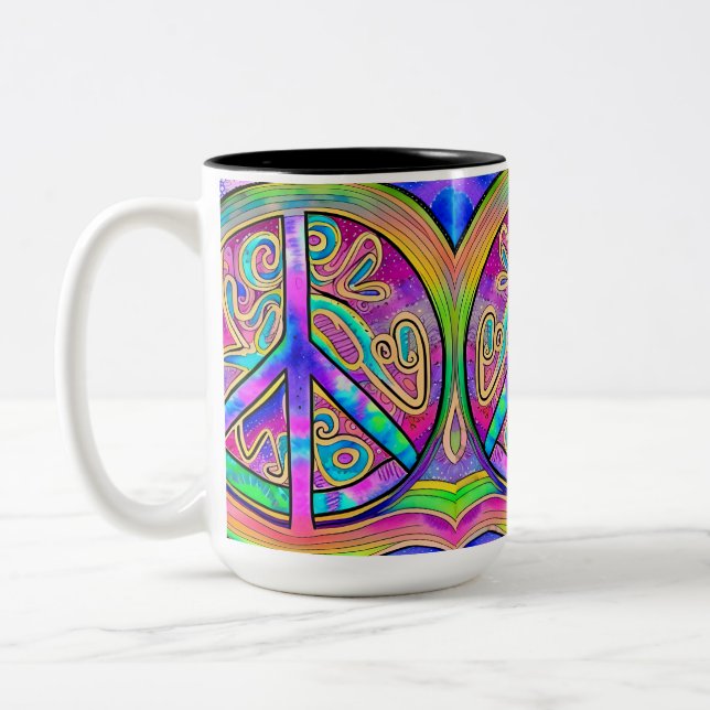 Fredstecken Coola Färg 15 oz Mugg (Vänster)