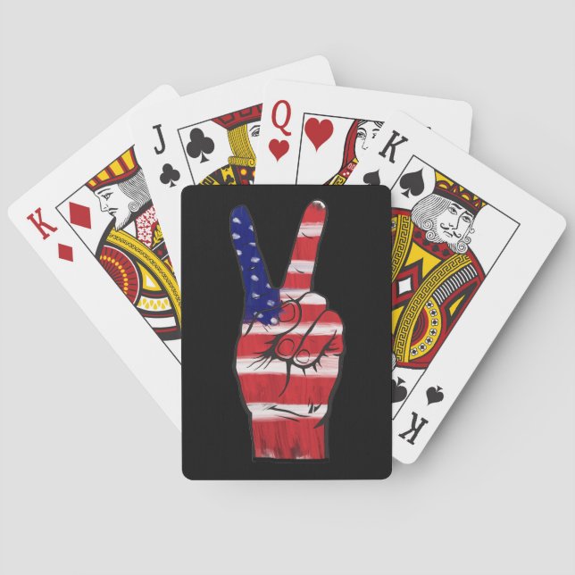 Fredstecken Flagga Färg Casinokort (Baksidan)