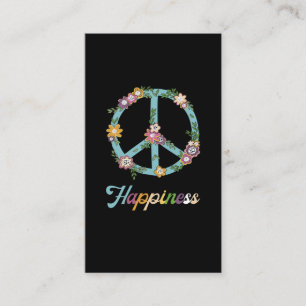 fredstecken Flowers Colorful Happie Hippie Visitkort