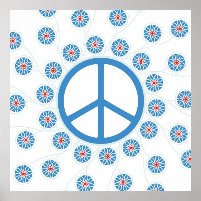 Fredstecken Flowers Poster (Framsidan)