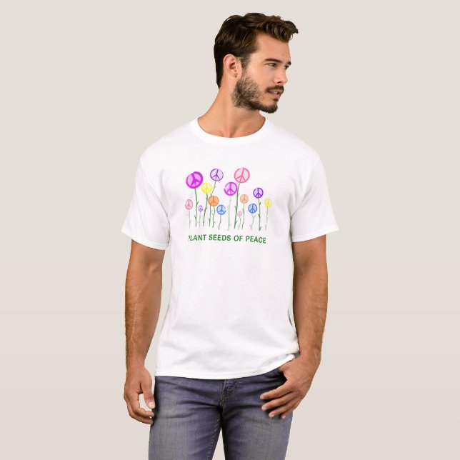 Fredstecken Flowers T-Shirt (Hel framsida)