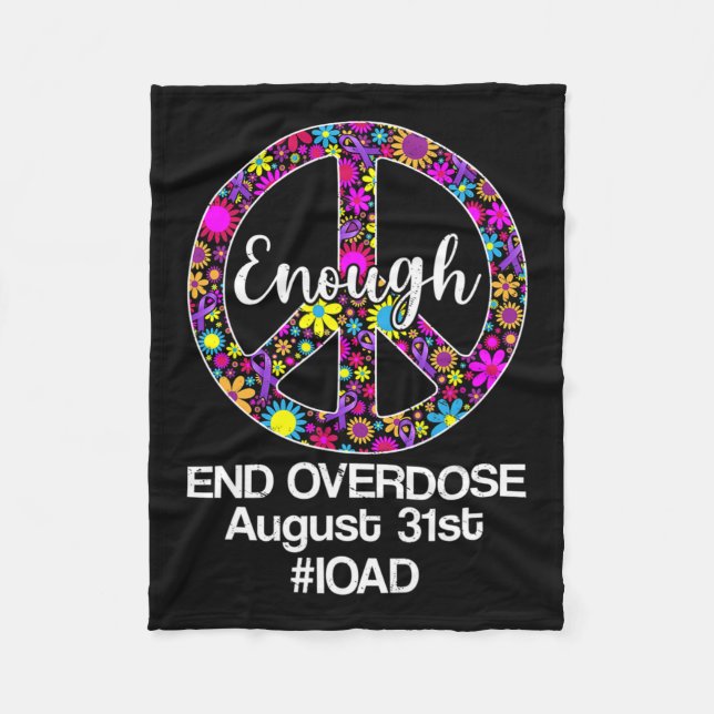 Fredstecken för Lila av överdosering Fleecefilt (Framsidan)