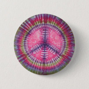 Fredstecken för lila Rosa Tie Dye Button Knapp