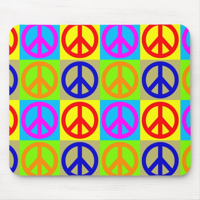 Fredstecken för popup-konst Symbol Mousepad Musmatta (Framsidan)
