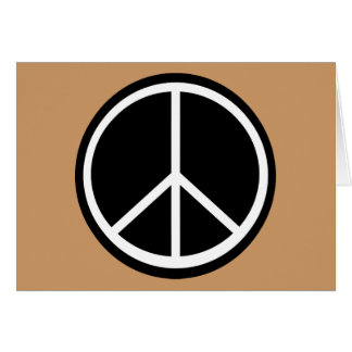 Fredstecken för svart vit för klassiker Retro Hälsningskort