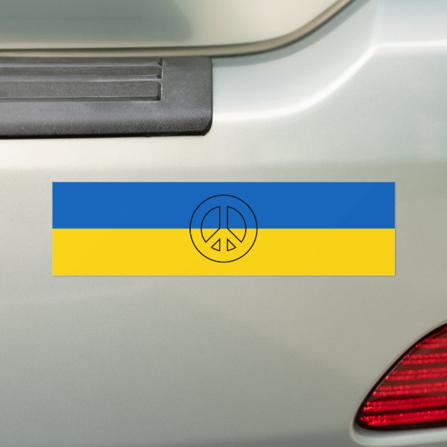 Fredstecken för ukrainskt flagga bildekal (På Bil)
