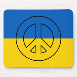 Fredstecken för ukrainskt flagga musmatta