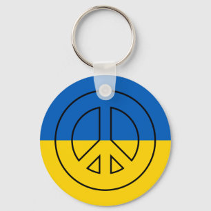 Fredstecken för ukrainskt flagga nyckelring