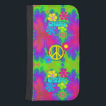 Fredstecken Galaxy S4 Plånbok<br><div class="desc">Fredstecken med hippie-blommor på tjock färgfärgsfraktur</div>