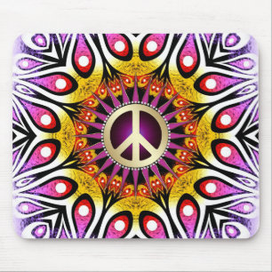 Fredstecken Groovy Lila Rosa Mousepad Musmatta