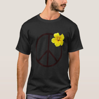 Fredstecken Gult Hibiscus Flower T Shirt