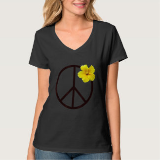 Fredstecken Gult Hibiscus Flower T Shirt