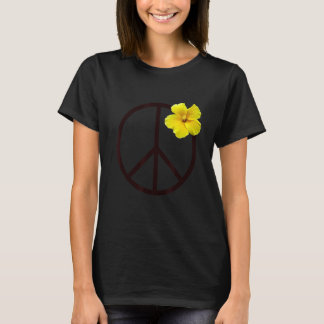 Fredstecken Gult Hibiscus Flower T Shirt