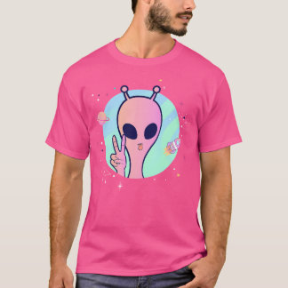 Fredstecken Hand Planet Stars Ufo Coola Trippy Ros T Shirt