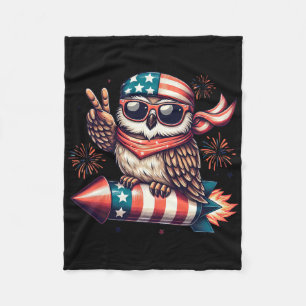 Fredstecken Hand Ule Fyrverkeri Amerikansk Usa Fla Fleecefilt