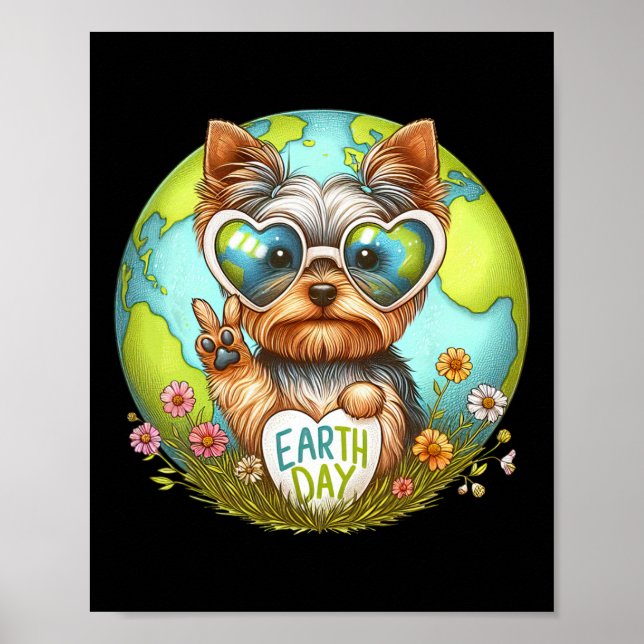 Fredstecken Hand Yorkshire Terrier Kids Manar Wome Poster (Framsidan)