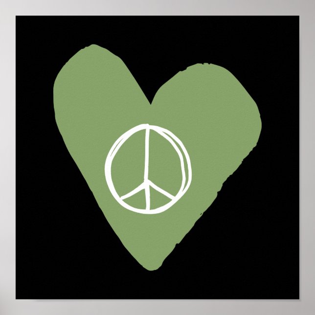 Fredstecken Heart Poster (Framsidan)