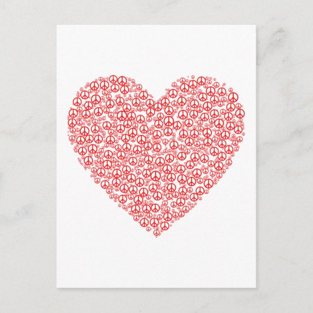 Fredstecken Heart Vykort (Framsida)