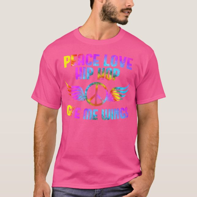 Fredstecken Hip-Skutt som säger Rapper Peace Kärle T Shirt (Framsida)