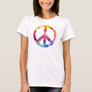 Fredstecken Hippie Girl 70s Watercolor Art Tee
