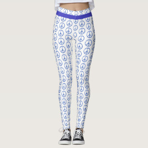 Fredstecken i blått leggings