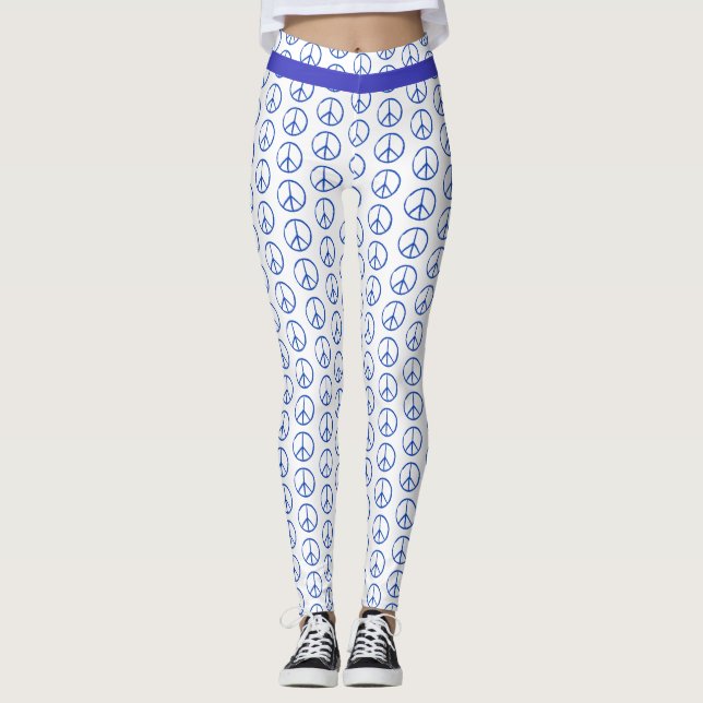 Fredstecken i blått leggings (Framsida)