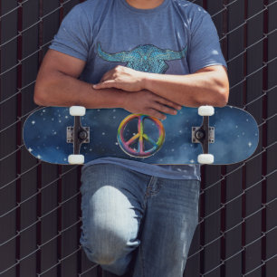 Fredstecken i rymden mini skateboard bräda 18,5 cm