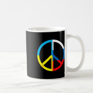 Fredstecken i Ukraina och rysk flagga - Världsfred Kaffemugg