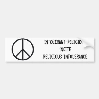 Fredstecken intoleranta ReligionsInciteReligious… Bildekal