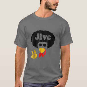 Fredstecken Jive Turkiet Ansikte luddig Thanksgivi T Shirt