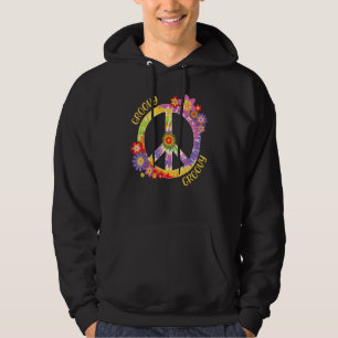 Fredstecken Kärlek 1960-talet 1970-talet Groovy H Hoodie