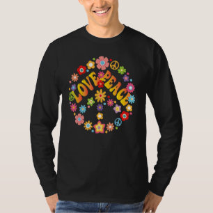 Fredstecken Kärlek 1960-talet, Tie Dye Groovy Hipp T Shirt