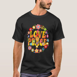 Fredstecken Kärlek 1960-talet, Tie Dye Groovy Hipp T Shirt