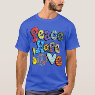 FREDSTECKEN KÄRLEK 60-årsjubileum Tie Dye Hippie H T Shirt