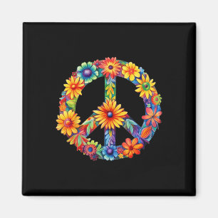 FREDSTECKEN KÄRLEK 60-tal 70-tal Groovy Hippie Cos Magnet
