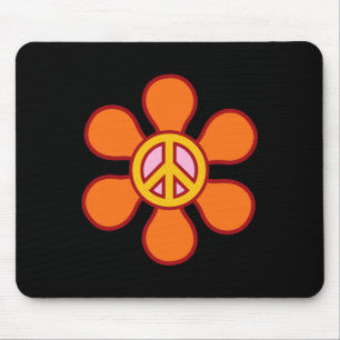 FREDSTECKEN KÄRLEK 60-tal 70-tal Groovy Hippie Cos Musmatta
