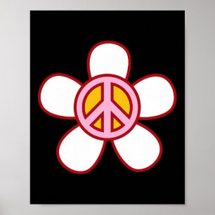 Fredstecken Kärlek 60-tal 70-tal Groovy Hippie Cos Poster