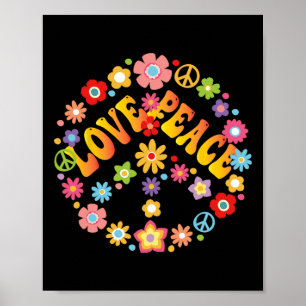 Fredstecken Kärlek 60-tal 70-tal Groovy Hippie Cos Poster