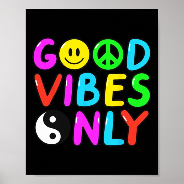 FREDSTECKEN KÄRLEK 60-tal 70-tal Groovy Hippie Cos Poster (Framsidan)